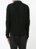 zip up striped jacket 