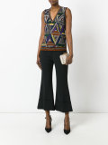 zigzag metallic knitted tank