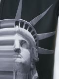 statue print bomber jacket