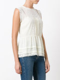 soft peplum embroidered top 