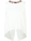 embellished collar tank top