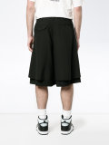 flared side zip shorts