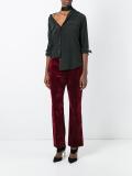creased straight fit trousers