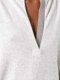 V-neck knit blouse