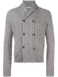 cable knit buttoned cardigan