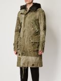 distressed parka