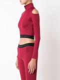 cold-shoulder cropped top