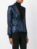 metallic detail blazer