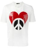 'peace' print T-shirt