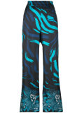 printed wide leg trousers 