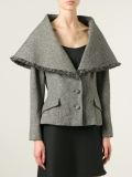 oversize collar tweed jacket