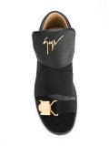 laceless mid-top sneakers