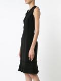 raw-edge trim dress 