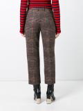 plaid cropped trousers