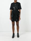 draped panel mini skirt
