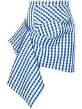 checked zipped skirt