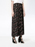 Love Blade print pleated skirt