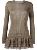 ruffled hem jumper