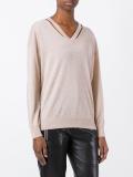 slashed v-neck jumper