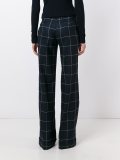 plaid straight tailored trousers