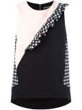 gingham trim top