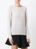 gem embellished knitted top