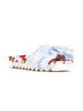ruffled striped flip flops