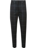 checked cropped trousers