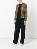 glittery detail bomber jacket