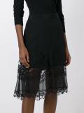 lace overlay a-line skirt