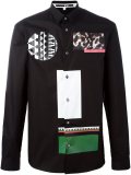 mixed print shirt 
