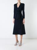 low v-neck curved jacket