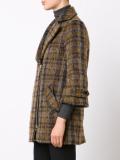 plaid zip up coat