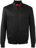 ribbed collar bomber jacket