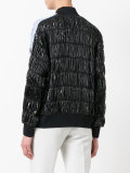 ruched bomber jacket