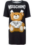 bear print T-shirt dress