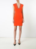 eyelet-embellished crepe dress