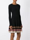 striped pleated dress