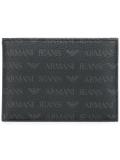 logo print flat wallet