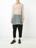 sheer panel shirt 