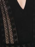 lace insert knitted top