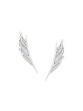 `White Feather' drop earrings