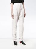 high-waisted trousers