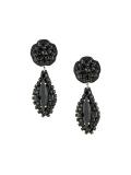 stone embellished pendant earrings