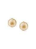 CC button clip-on earrings