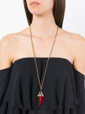 red chilli and crystal necklace