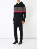 textured stripe hoodie