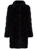 ribbed button down coat
