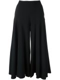 high-rise wide-legged cropped trousers