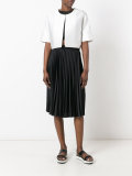 mid-length pleated skirt
